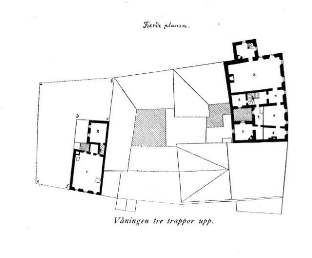 Schwarz-weiß-Zeichnung eines detaillierten Erdgeschossplans eines Hauses in den Niederlanden, der Räume, Fenster, Türen und bauliche Merkmale zeigt.