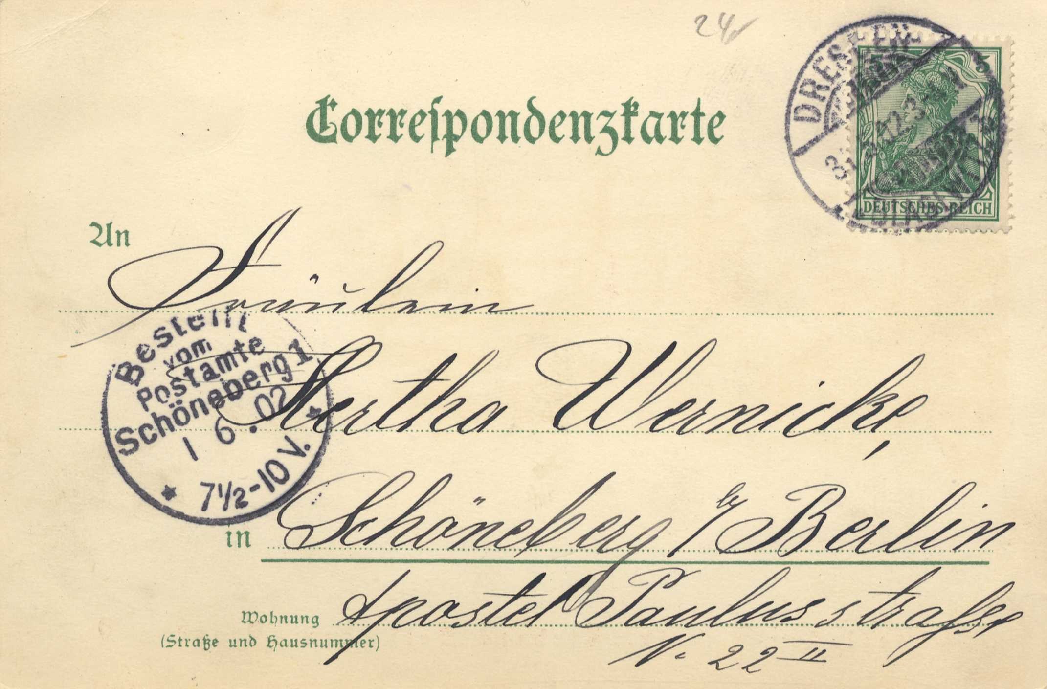 Alter deutscher Umschlag aus dem Jahr 1922, adressiert an Österreich, mit einer Briefmarke und handschriftlichen Empfängerdetails.