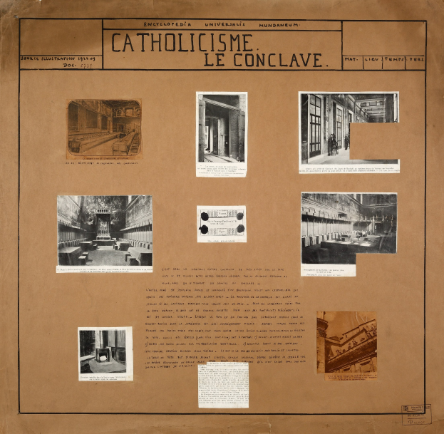 Ein Buch, das die Geschichte der katholischen Kirche mit Bildern ihrer Räume, Gänge, Kunstwerke und erklärendem Text illustriert.